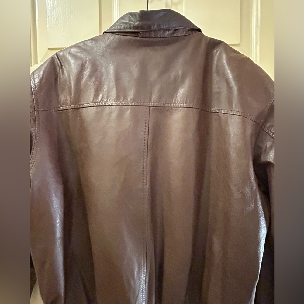 Repertoire Vintage Brown Leather Bomber Jacket - Picture 13 of 16